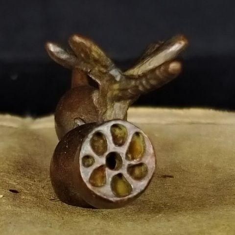 銅 細工 蓮根とんぼ香挿 筆棚 文房具 茶道茶台 装飾品 工芸品
