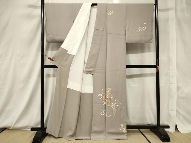 平和屋着物▽訪問着 単衣 花松文 正絹 逸品 DAAW9233sf