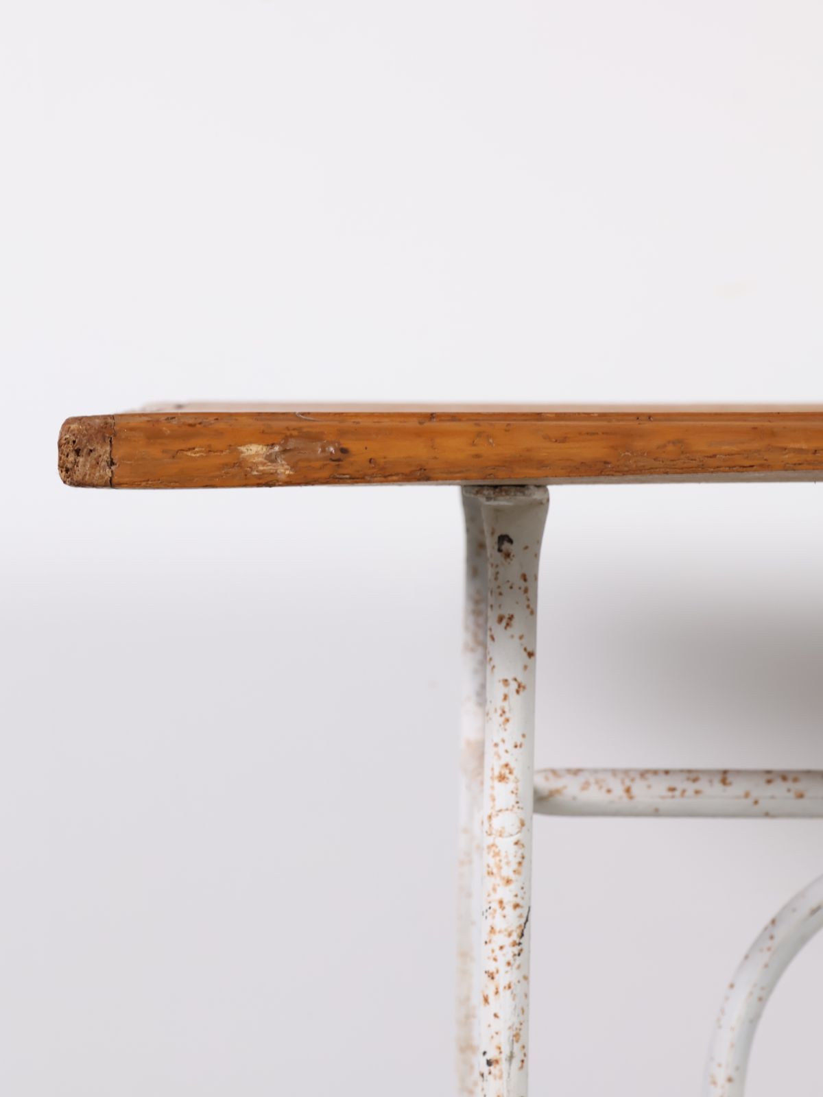 1950 - 60年代 ヴィンテージ メタルレッグ ウッド ベンチ ビンテージ ウッド×メタル ボックス ｜ glow ANTIQUES