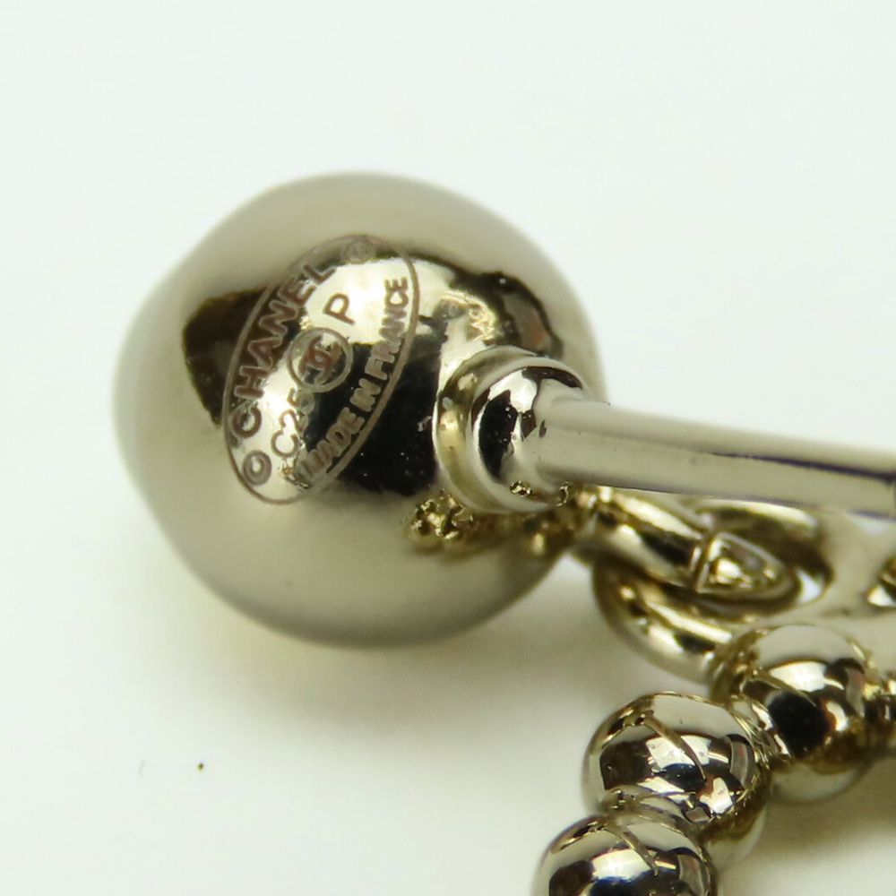 中古】 シャネル ピアス ココマーク メタル シルバー ハート ライン  