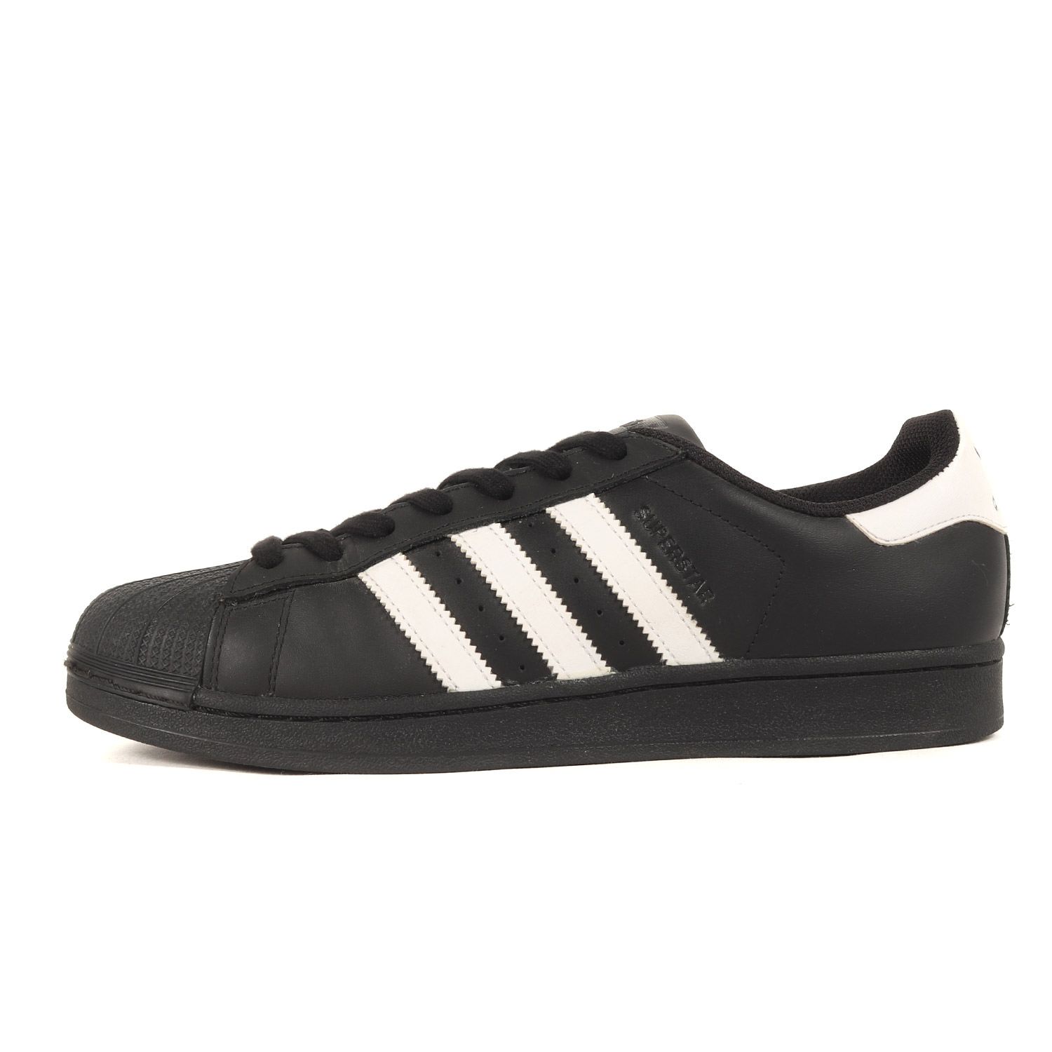 adidas アディダス サイズ:27.5cm / SUPERSTAR FOUNDATION (B27140) / スーパースター ファウンデーション / コアブラック 黒白 / US9.5 / ローカット スニーカー シューズ 靴【メンズ】【中古】
