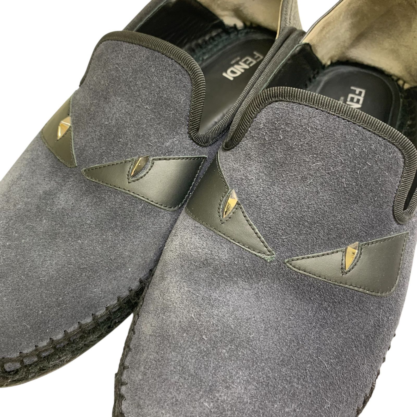 良品】FENDI フェンディ モンスター エスパドリーユ スエード