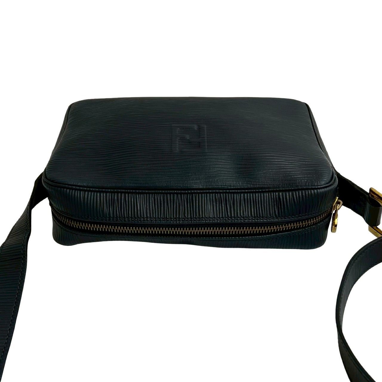 極 美品 FENDI フェンディ ヴィンテージ FF ロゴ エピ レザー 本革