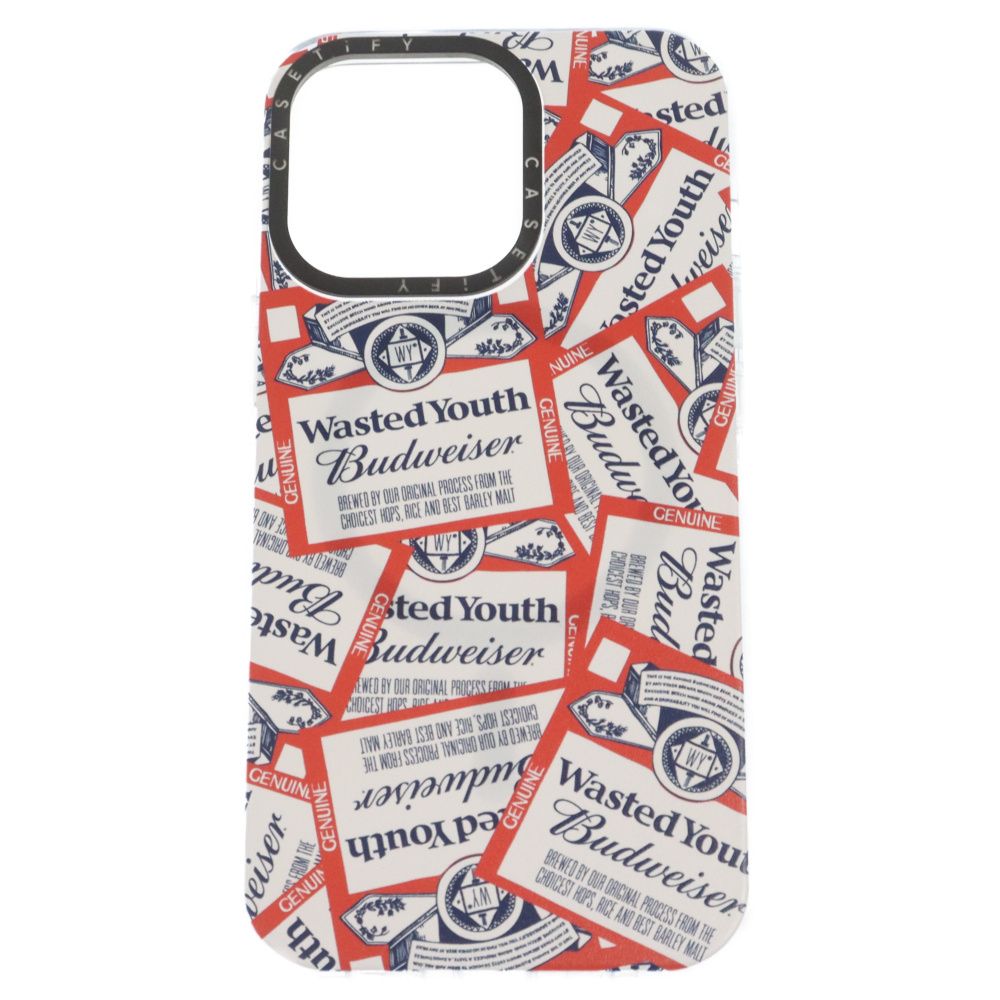 WASTED YOUTH ウェイステッドユース ×CASETiFY ×Budweiser Sticker iPhone 13Pro Case ケースティファイ バドワイザー ステッカー アイフォーンケース クリア