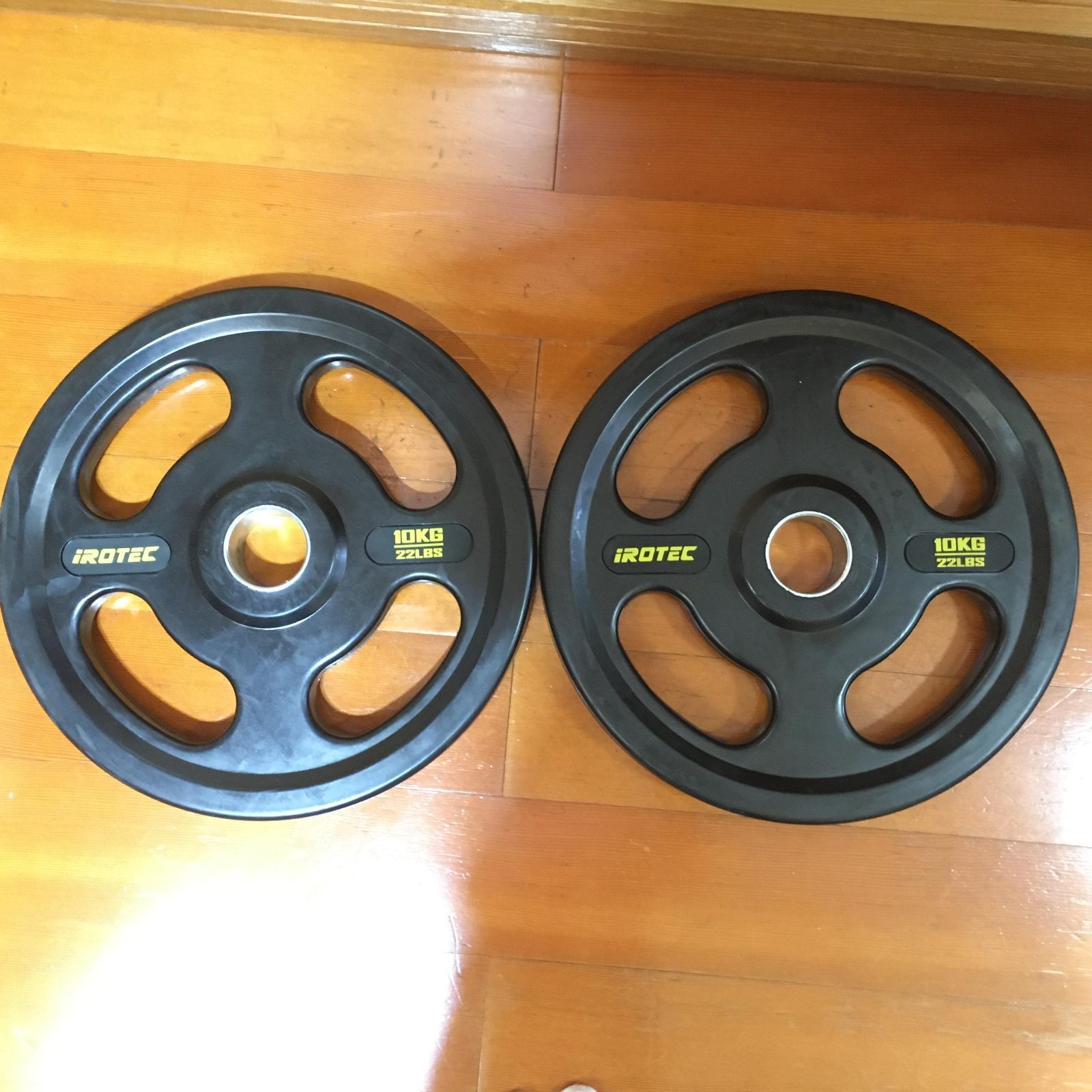 iROTEC ラバープレート 10Kg×2 計20kg 穴径50mm オリンピックプレート アイロテック