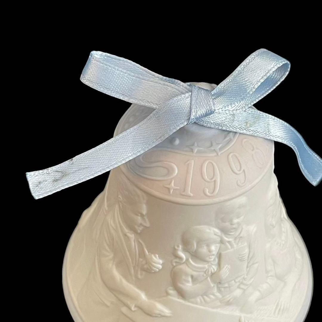 LLADRO リヤドロ クリスマスベル 1998 ベル 家族 ピアノ 白 水色