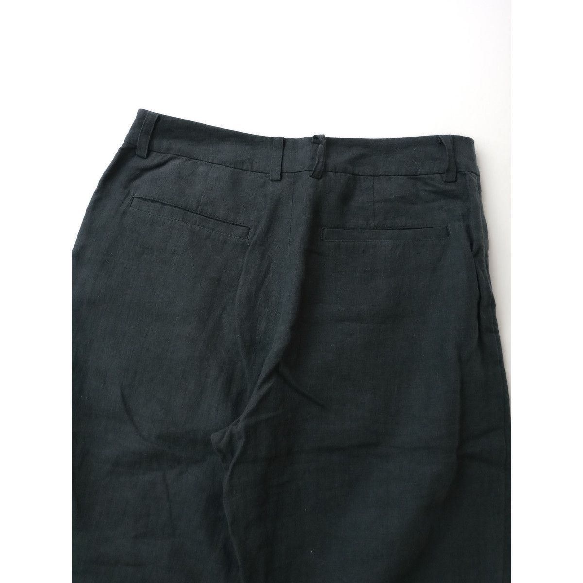 evam eva エヴァムエヴァ リネン 麻 100％ パンツ 日本製 1 黒