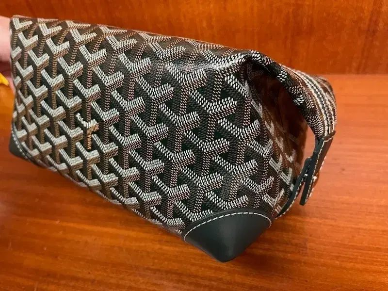 韓国 百貨店フルセット ゴヤール ボーイング 25 ポーチ ダークグリーン マカージュ モデル