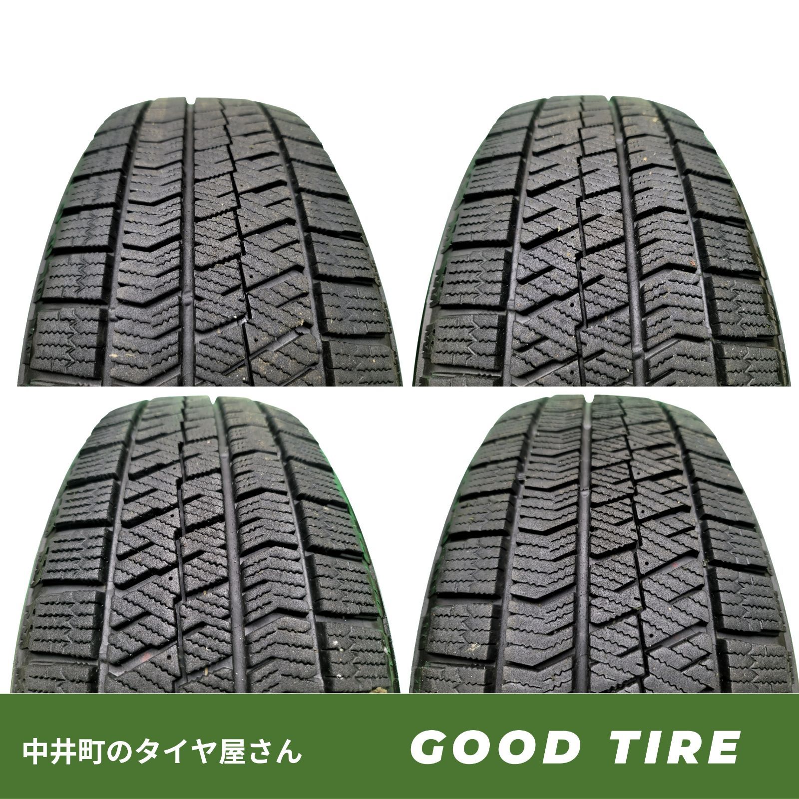 2025年製185|60R15 ブリヂストン BLIZZAK VRX2 4本 冬用 8分山 タイヤ スタッドレスタイヤ アクア フィット ノート 6948