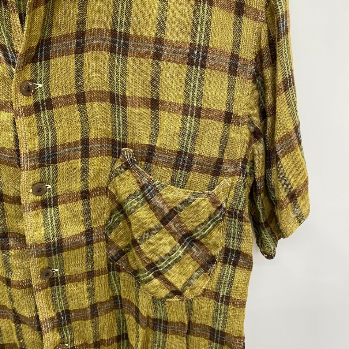 KAPITAL キャピタル リネン チェック アロハ シャツ キャピタル