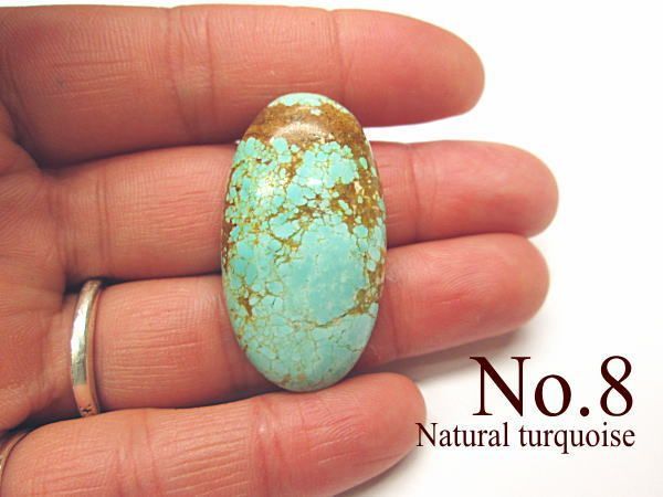 ターコイズ【No.8(ナンバーエイト)34×19ｍｍ】ルース(オーバル)　アクセサリー/材料