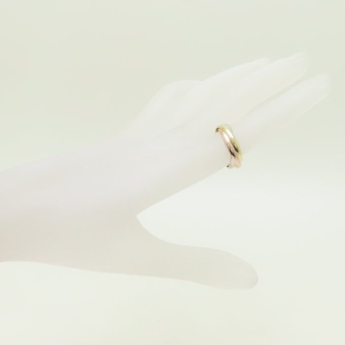 CARTIER カルティエ トリニティ リング 指輪 #51 10.5号 3連 K18スリー  