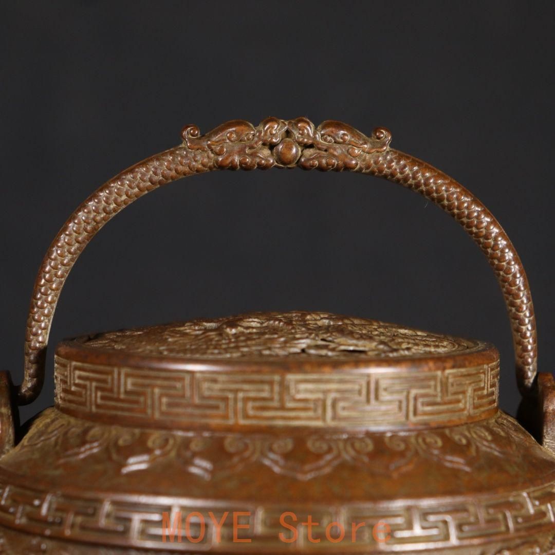 銅器 香炉 龍鳳手炉 提手炉 暖手炉香道具 工芸品 置物 銅器 香炉 龍鳳手炉 提手炉 暖手炉香道具 工芸品 置物
