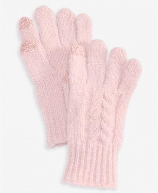 送料無料 スタイルアンドコー レディース 手袋 アクセサリー Women s Cable Knit Gloves Blush
