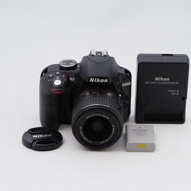 Nikon ニコン D3300 18-55mm VR II レンズキット ブラック - カメラ、光学機器