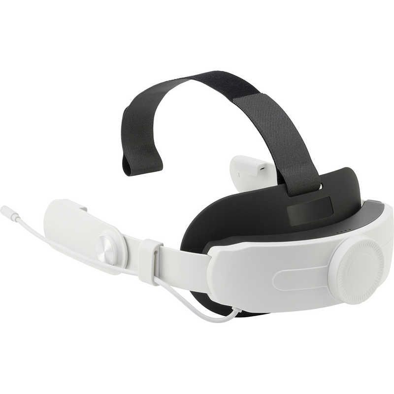 送料無料 ♥ 未開梱 サイバーガジェット MetaQuest3用拡張バッテリー付きヘッドストラップ ホワイト WH Meta Quest3 CY-MQ3AHS-