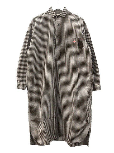 DANTON　ダントン　プルオーバーシャツワンピース　36　ベージュ　綿100% fit=scale-down,w=1200