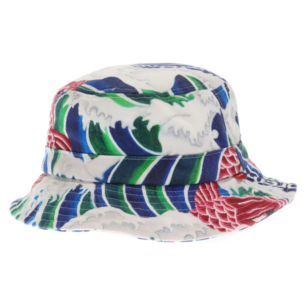 SUPREME (シュプリーム) 20SS Waves Crusher ウェーブスクラッシャー バケットハット 帽子 総柄 ホワイト