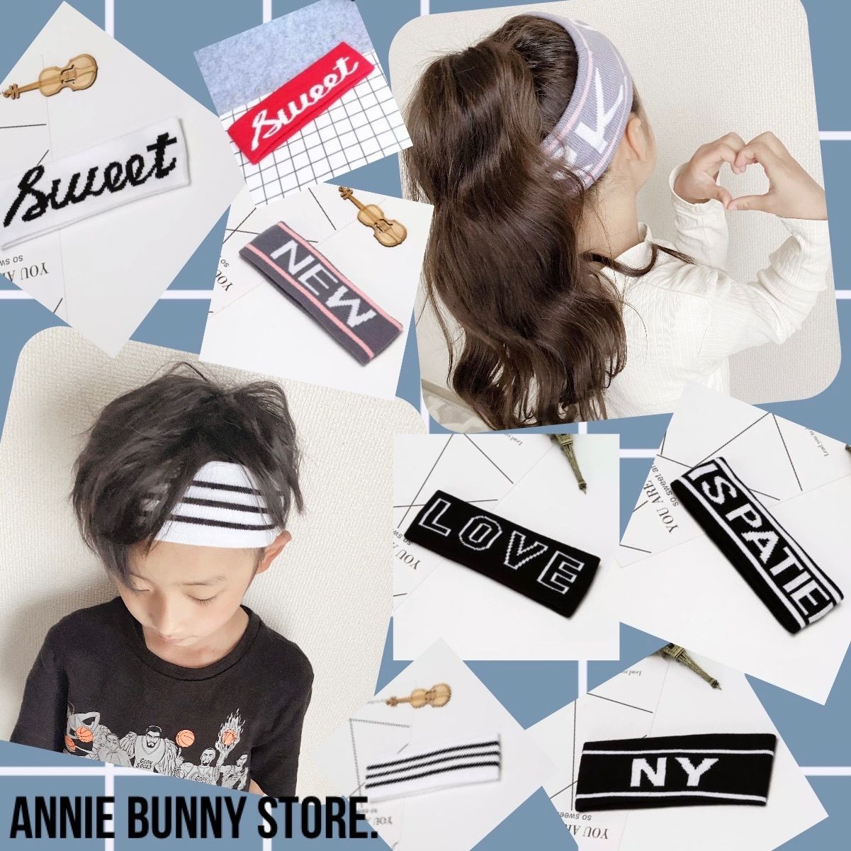 SALE／86%OFF】 ヘアバンド キッズ ダンス NY 黒 韓国 ファッション