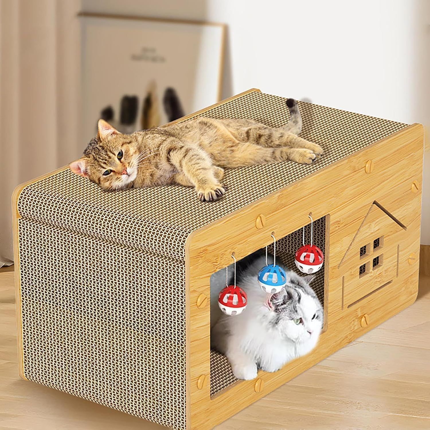 爪とぎ付きキャットヴィラ