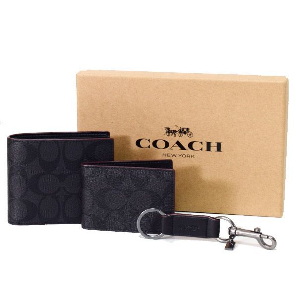 コーチ メンズ 長財布 COACH メンズ コーティングキャンパス レザー