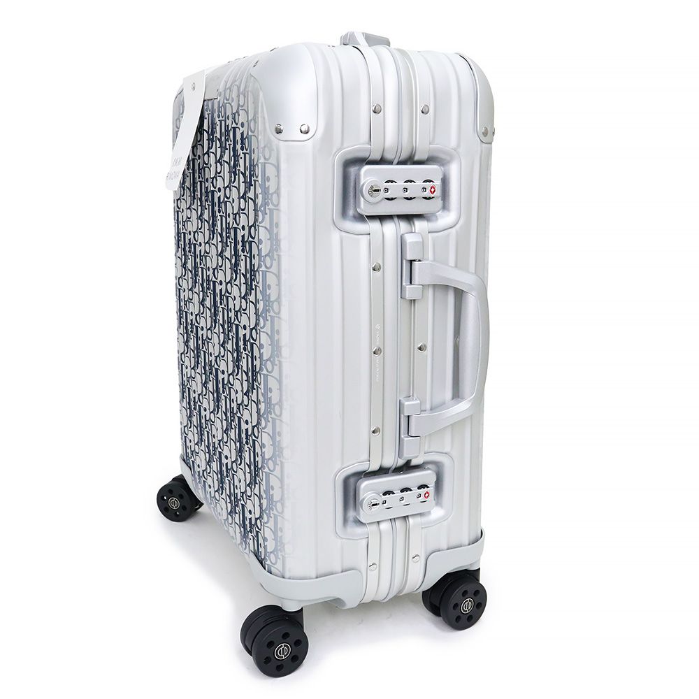 ディオール DIOR AND RIMOWA リモワ キャリーオン オブリーク ラゲッジ コラボ スーツケース キャリーバッグ アルミニウム
