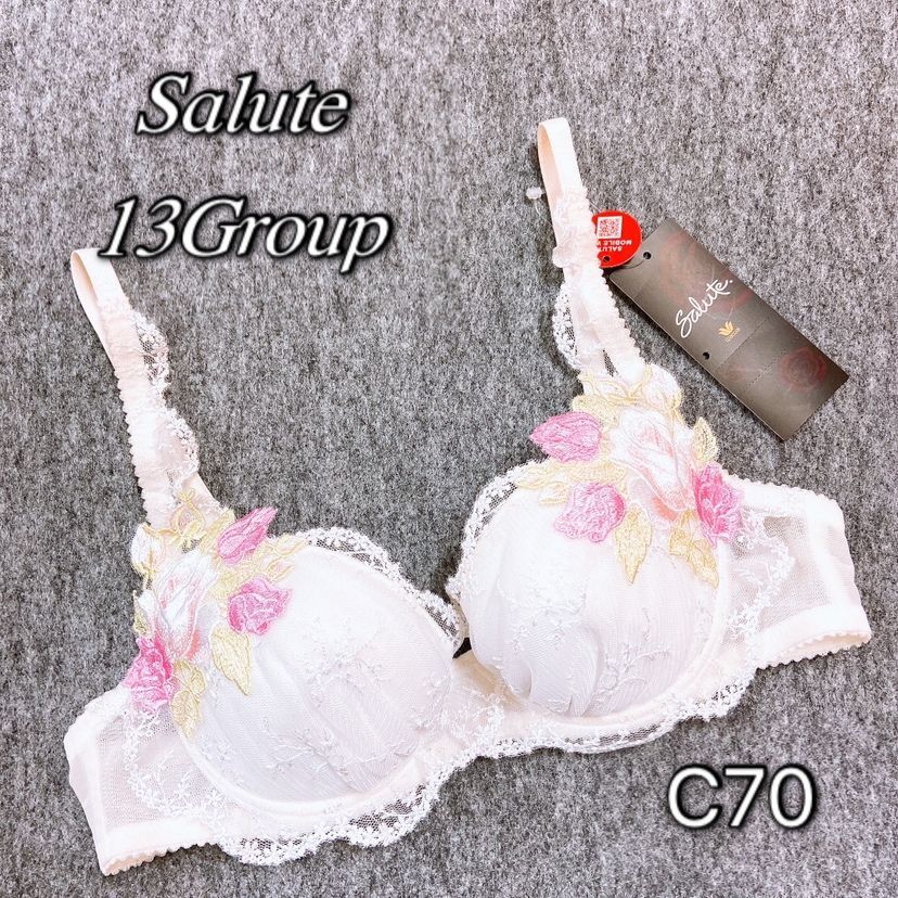 テニスsaluteタグ付き セット C70 レース ホワイト ミント ブラ&ショーツセット