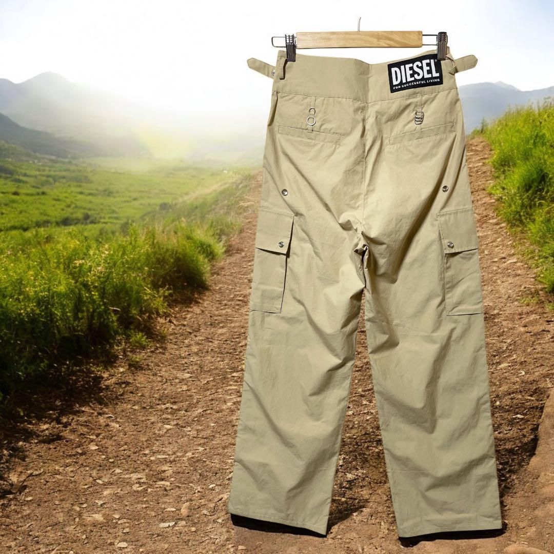 DIESEL ディーゼル コットンポプリン タック入り ワークパンツ 24 ベージュ 定価38 500円