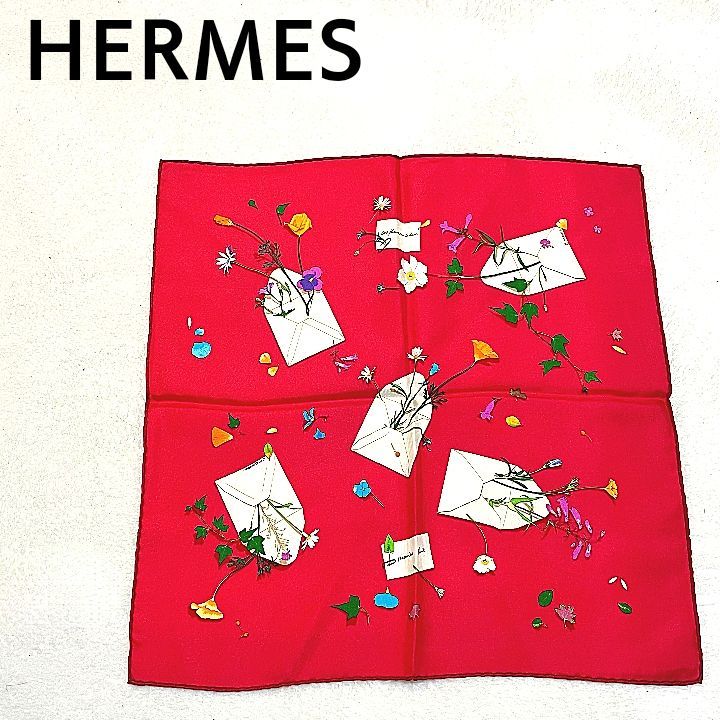 HERMES エルメス カレ45 花の手紙 Des fleurs シルク スカーフ - メルカリ