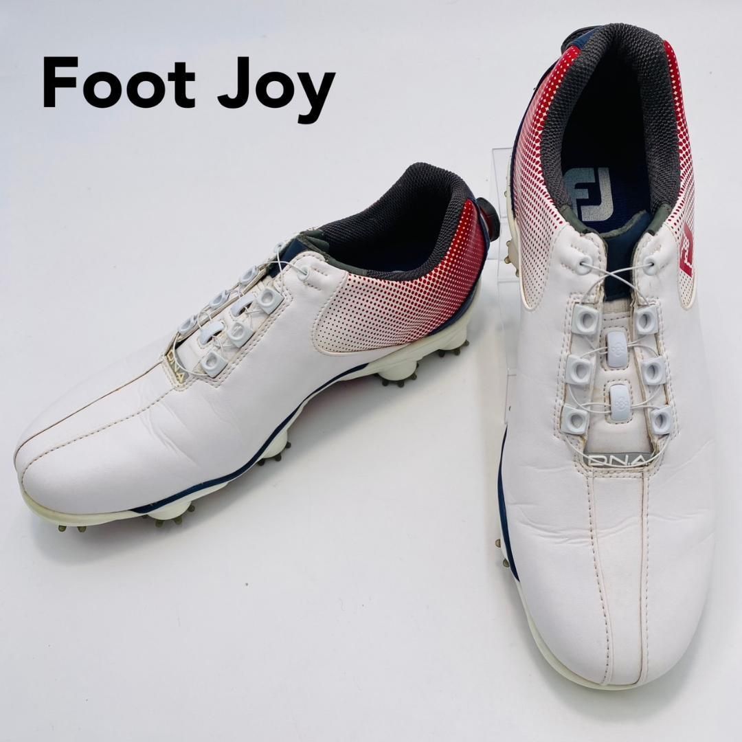 FOOT JOY ゴルフシューズ boaクロージャーシステム 26cm ホワイト 美品 FOOT JOYゴルフシューズ boaクロージャーシステム 26.5cm