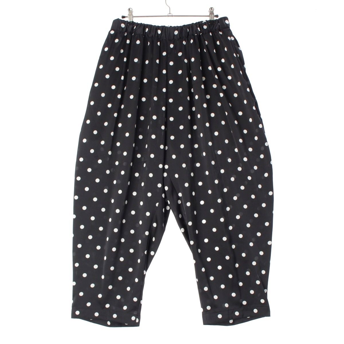 コムデギャルソン AD2025 ドット柄 デザイン バルーン パンツ ボトムス GN-P017 ブラック ホワイト M