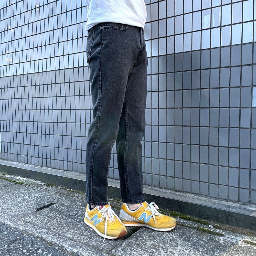 YZY GAPブラック ワークパンツ Lサイズ US古着 OLD GAP DENIM ブラック デニム パンツ テーパード EASY