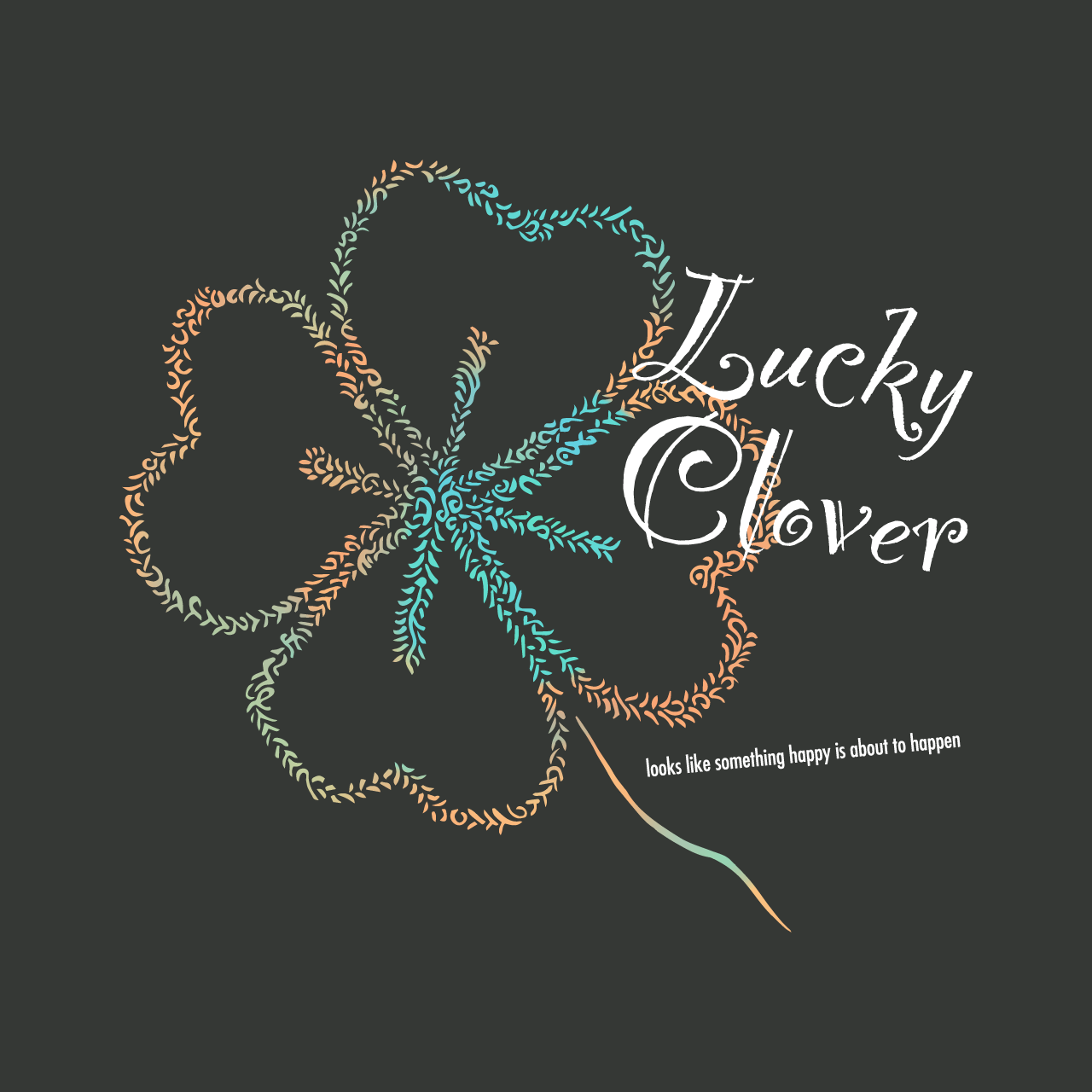 グラフィックTシャツ　Lucky Clover Color
