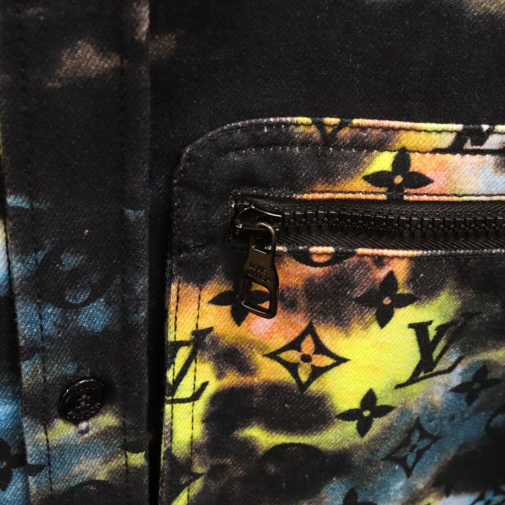 LOUIS VUITTON 21AWプリンテッドモノグラム タイダイデニムシャツ ルイ