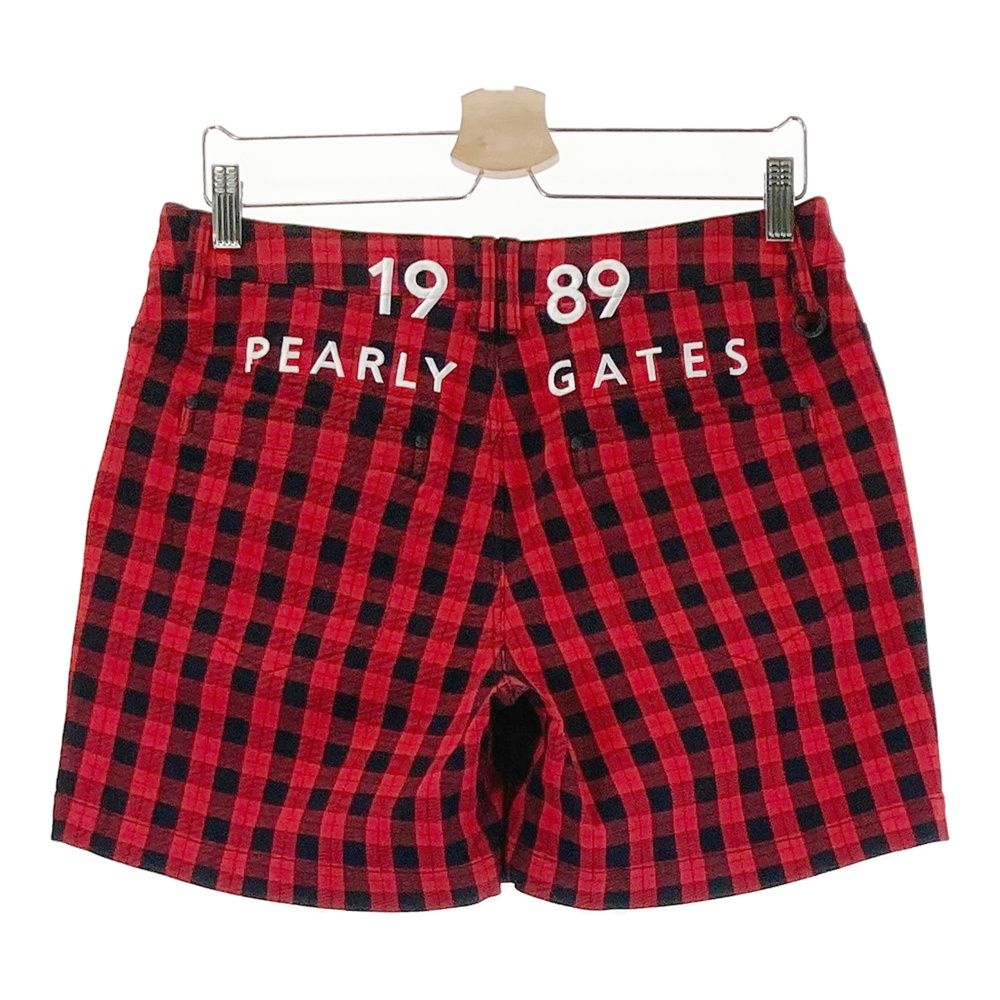 サイズ 2 PEARLY GATES パーリーゲイツ 055-1232004 ショートパンツ チェック柄 レッド系 240101475265 ゴルフウェア レディース ストスト