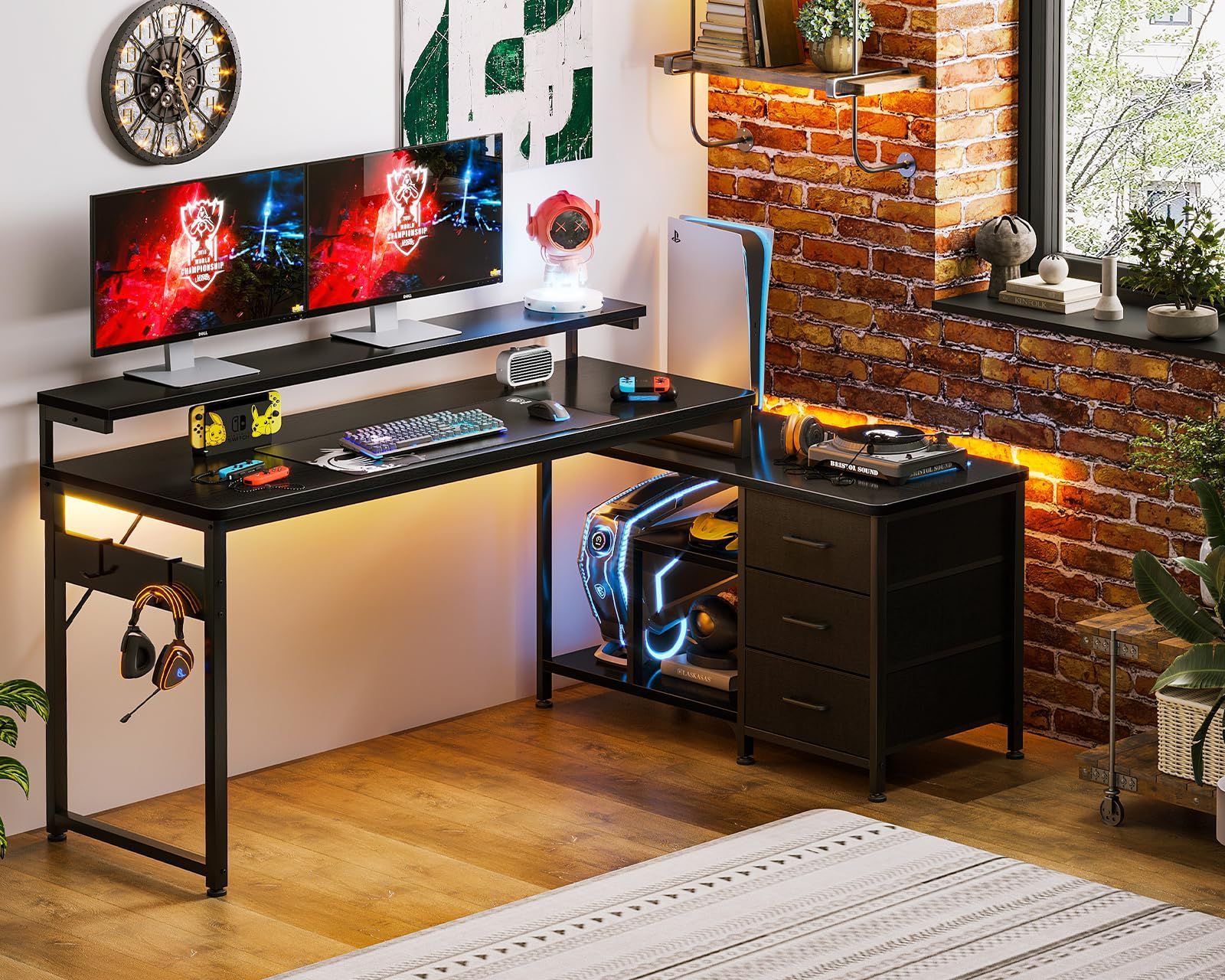 【Sunon】電動昇降デスク（120x60cm）メモリー機能付き ダークオーク Amazon.co.jp: Sunon 電動昇降式デスク 2モーター付き 一枚板 幅