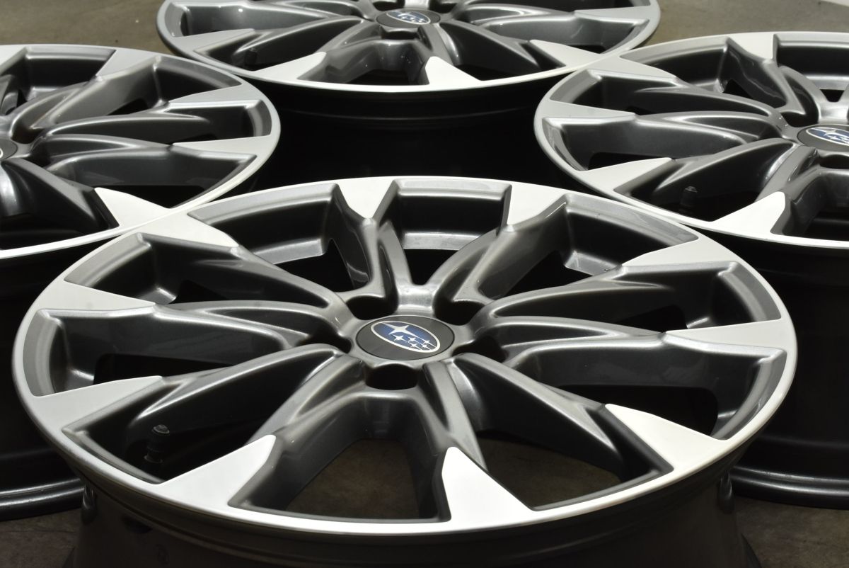 程度良好 スバル GT系 インプレッサスポーツ 純正 17in 7J 55 PCD100 4本 G4 アネシス XV レガシィツーリングワゴン スタッドレスにも