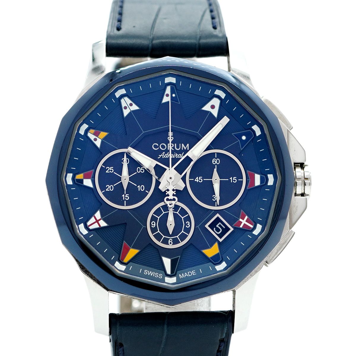 5wwm0211 コルム アドミラルズカップ 01.0096 ネイビー文字盤 腕時計 メンズ