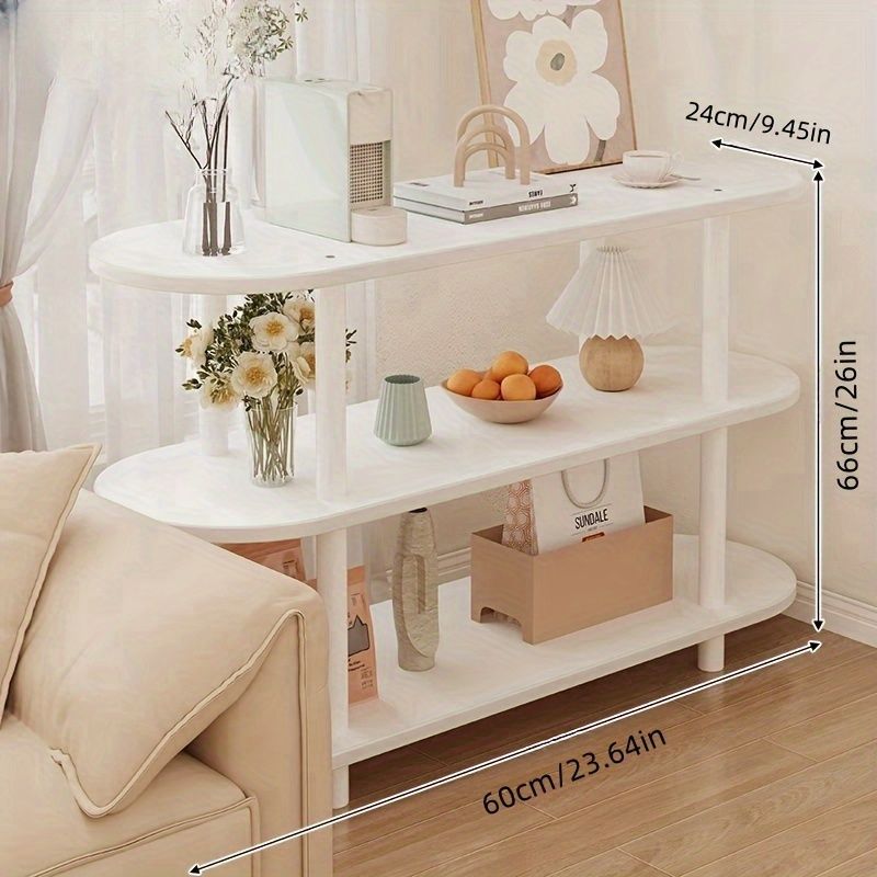 3段ホワイトブックシェルフ | リビングルーム、ベッドルーム＆オフィス