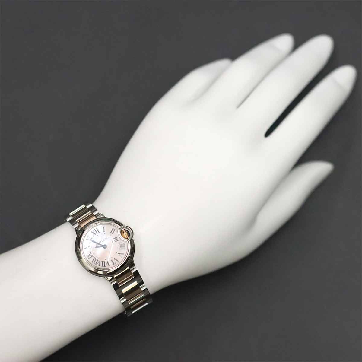 カルティエ Cartier バロンブルー SM 28mm コンビ W6920034 レディース