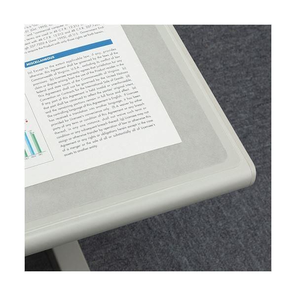 (まとめ）TANOSEE再生透明オレフィンデスクマット ダブル（下敷付） 600×450mm グリーン 1セット（5枚）〔×3セット〕 TANOSEE 再生透明オレフィンデスクマット ダブル(下敷き付グレー) 990