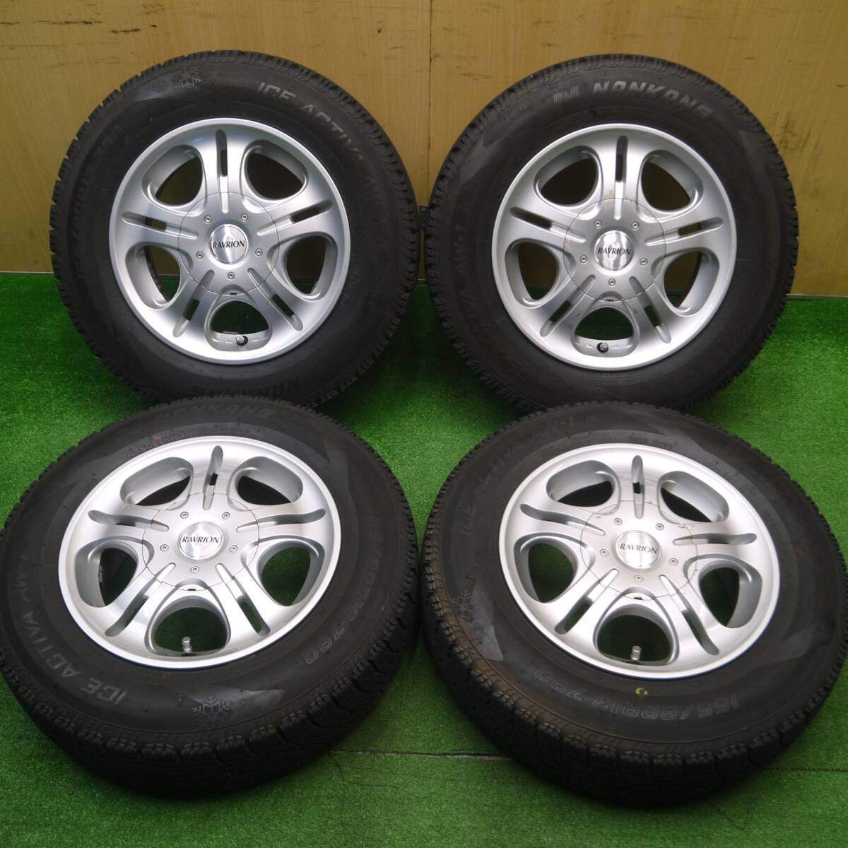 4本 21年 スタッドレス 155|80R13 ナンカン アイスアクティバ AW-1 RAVRION ラブリオン PCD100 114.3|4H マルチ 4103007Hス