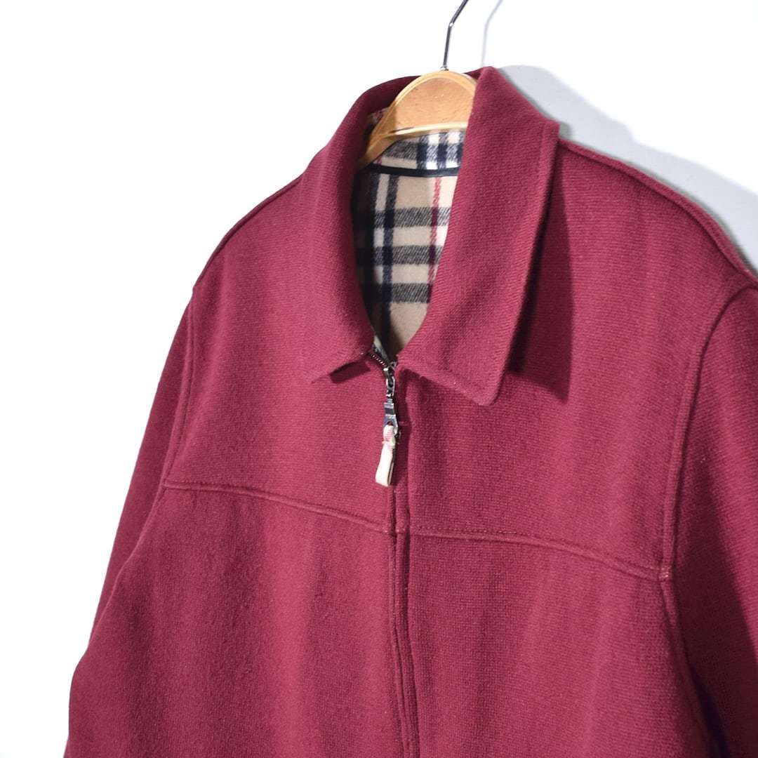 バーバリー コートJKT ウールジャケット バーガンディー ノバ バーバリー コートJKT ウールジャケット バーガンディー ノバ