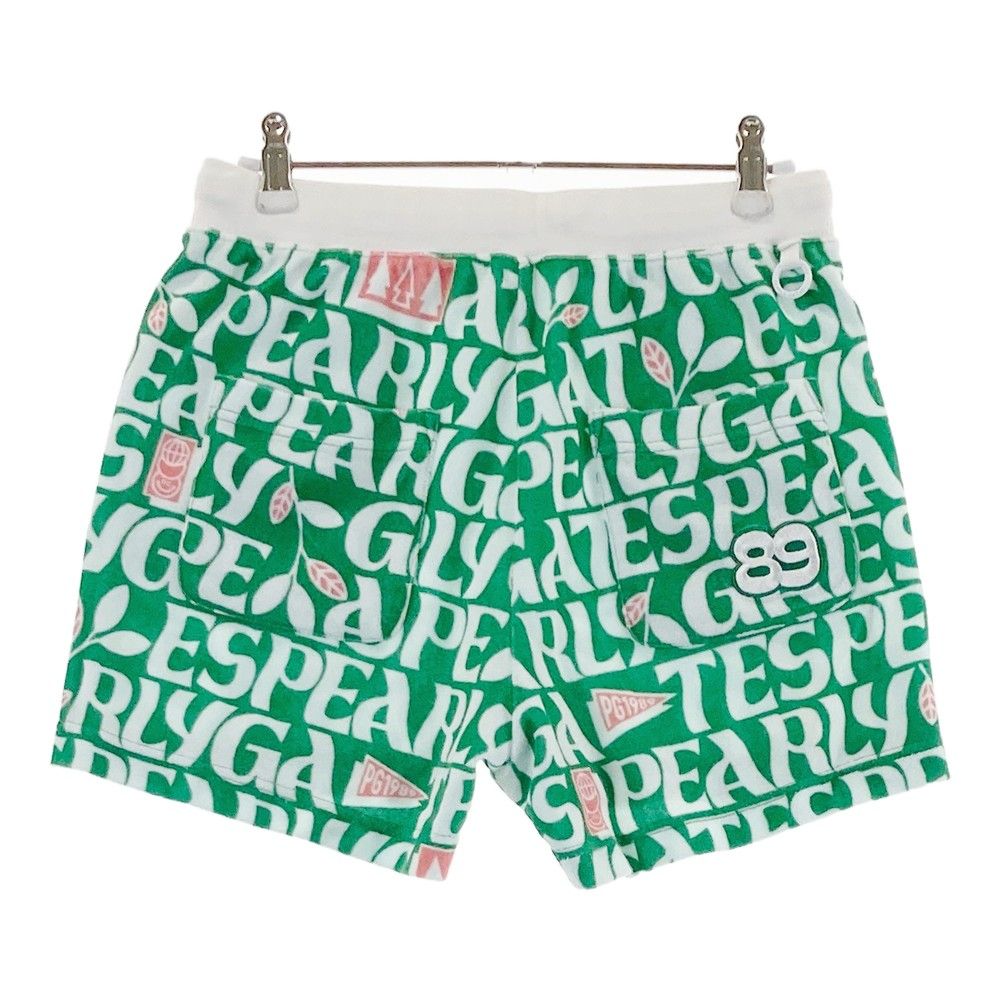 サイズ：1 PEARLY GATES パーリーゲイツ 2022年 ショートパンツ パイル ロゴ総柄 グリーン系 [240101440035] ゴルフウェア レディース ストスト PEARLY GATES パーリーゲイツ 2022年 ショートパンツ パイル