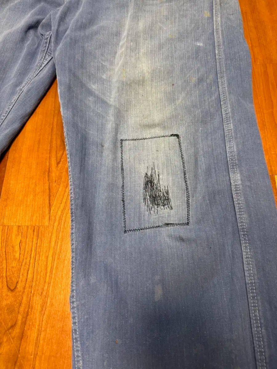 フレンチワークパンツ パッチ オムニ ピープル 36 ー 38 インチ