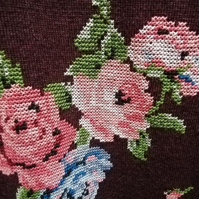 ①【美品】LakeAlster レイクアルスター えんじ セーター 刺繍 ①【美品】LakeAlster レイクアルスター えんじ セーター 刺繍