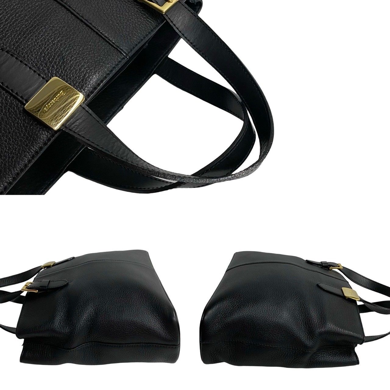 【美品】未使用に近い保護フィルム付き BURBERRY ノバチェック　レザー BURBERRY（バーバリー） 未使用 展示品 ノバチェック ハンド バッグ