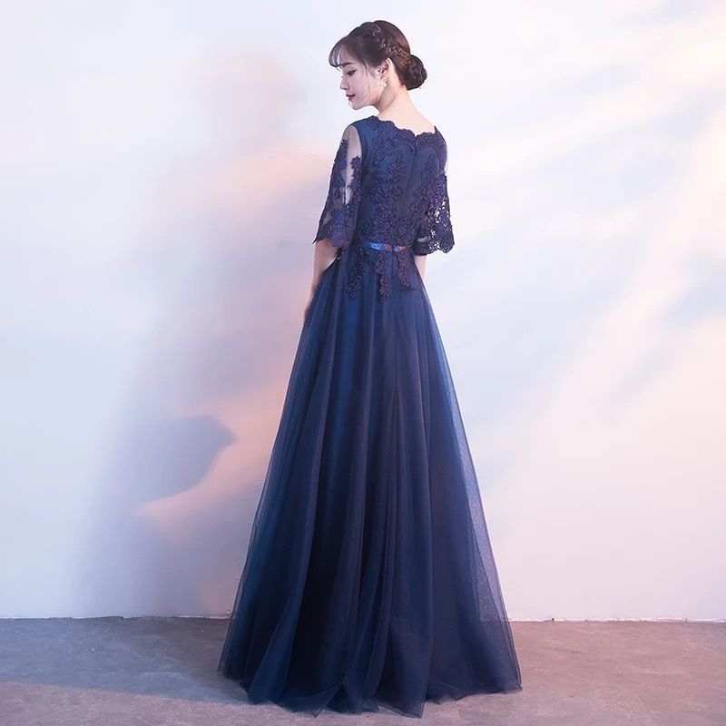 ロングドレス演奏会結婚式ドレスチュールレースマキシ丈パーティードレスフォーマルパーティドレスピアノ発表会二次会ウェディングCYB421春の新定番