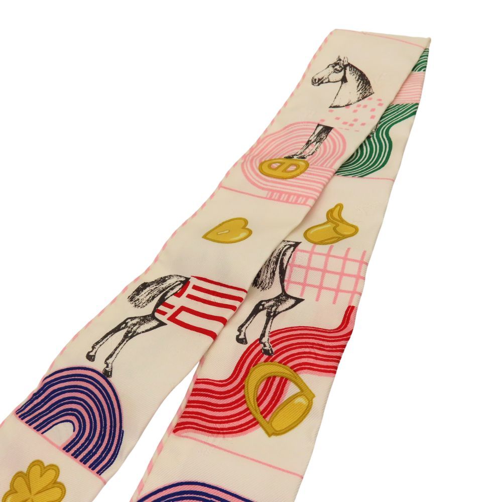 中古】HERMES エルメス ツイリー≪ガルド・ローブ・ポップ≫ ブラン