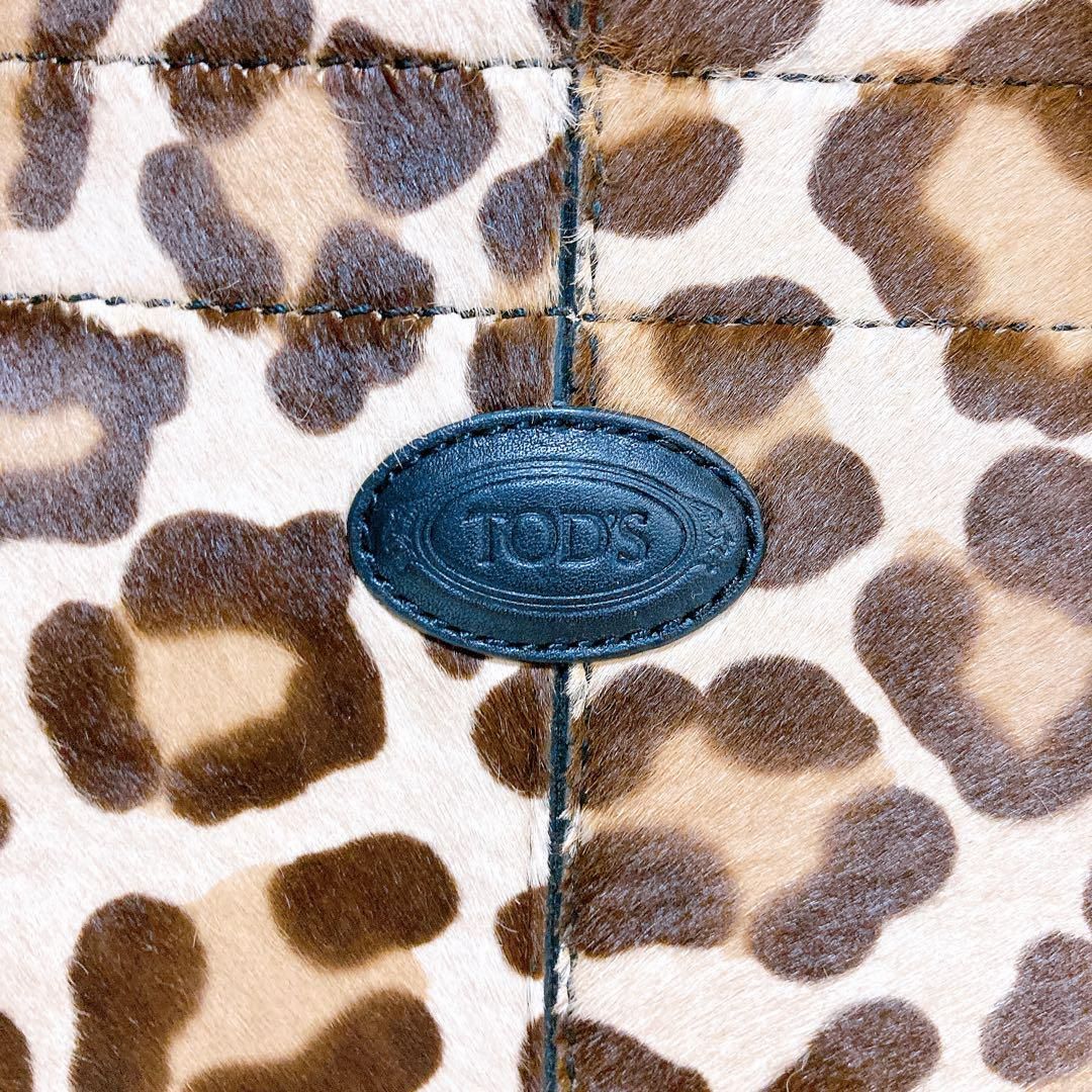 超美品　TOD'S ハラコ素材　レオパード TOD'S トッズ レオパード ハラコ トートバッグ - メルカリ